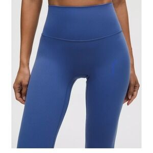 Lululemon High Rise Active Leggings Electric Blue Laser Cut Hem Yoga Pants
